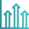 Increasing Barchart - Medium Turquoise