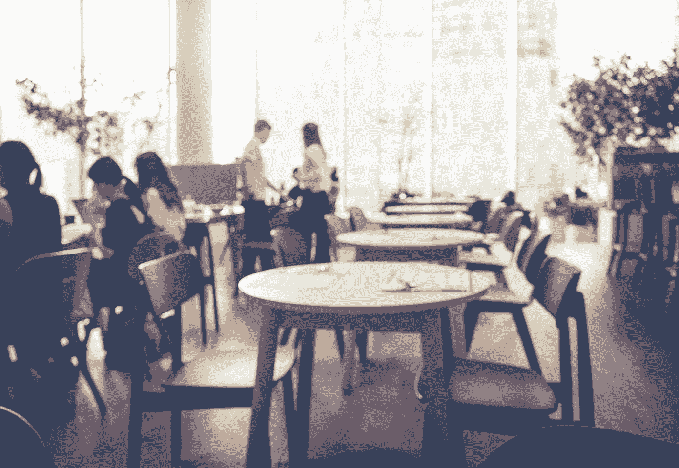 a coporate cafeteria in soft focus[1]-min